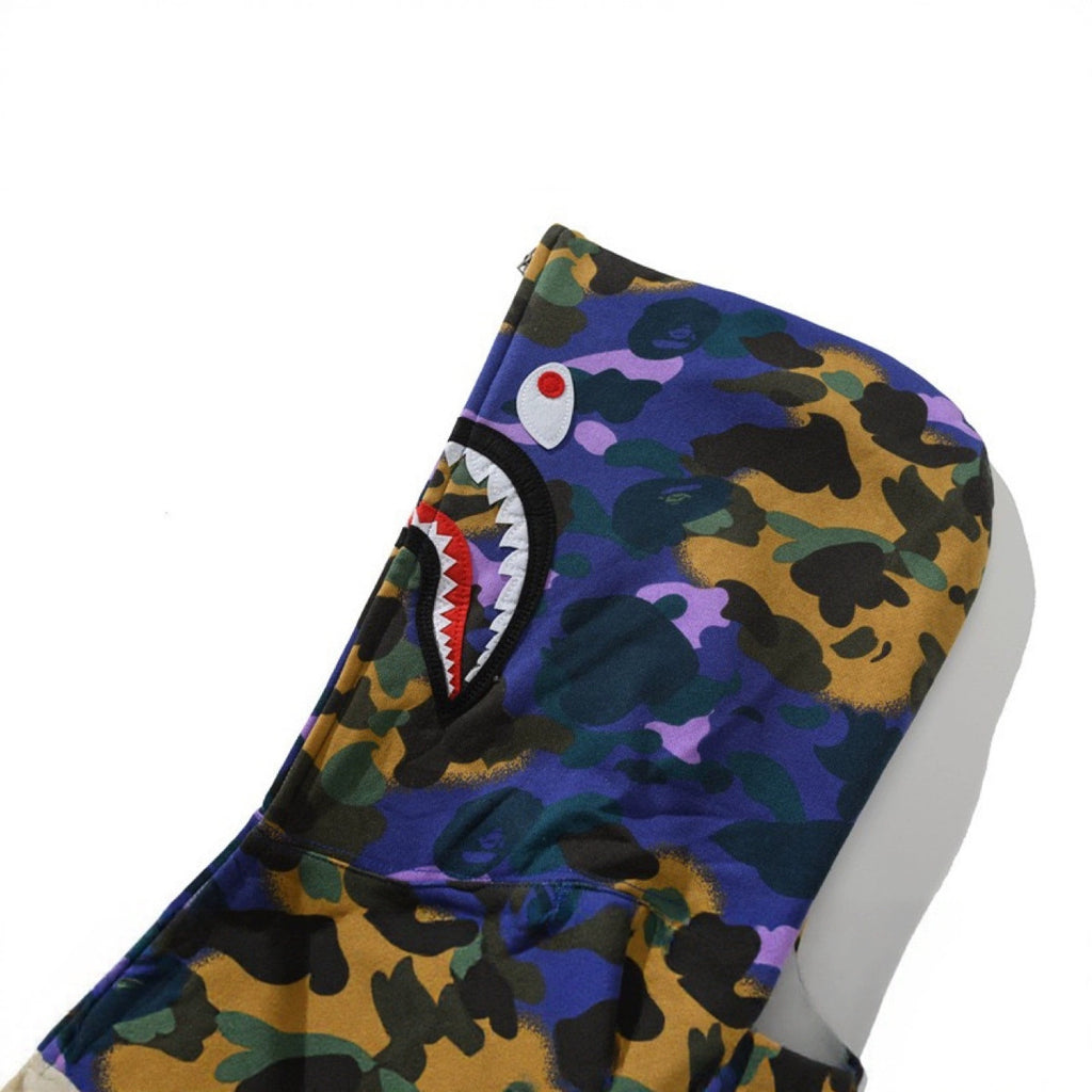 BAPE x Heron Preston Mix 1st Star Camo Shark Full Zip Hoodie