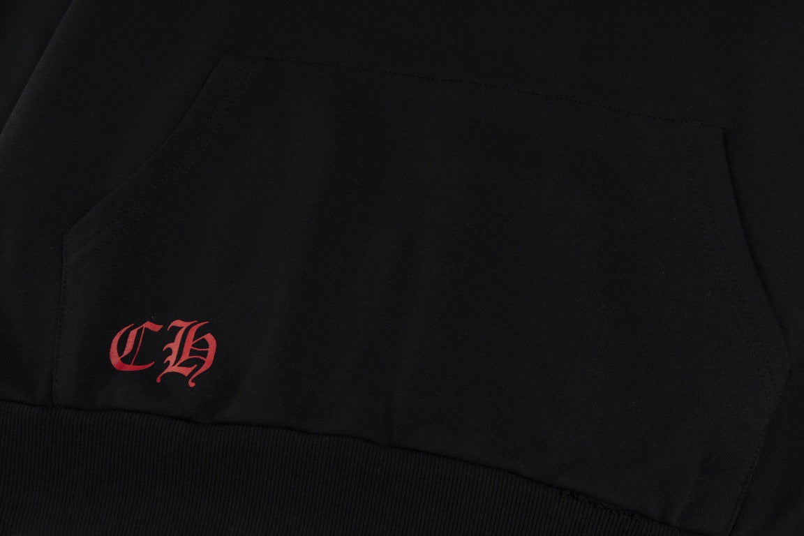 Chrome Hearts Hoodie Horseshoe Cross ST.BARTH Anchor Fleece Pullover