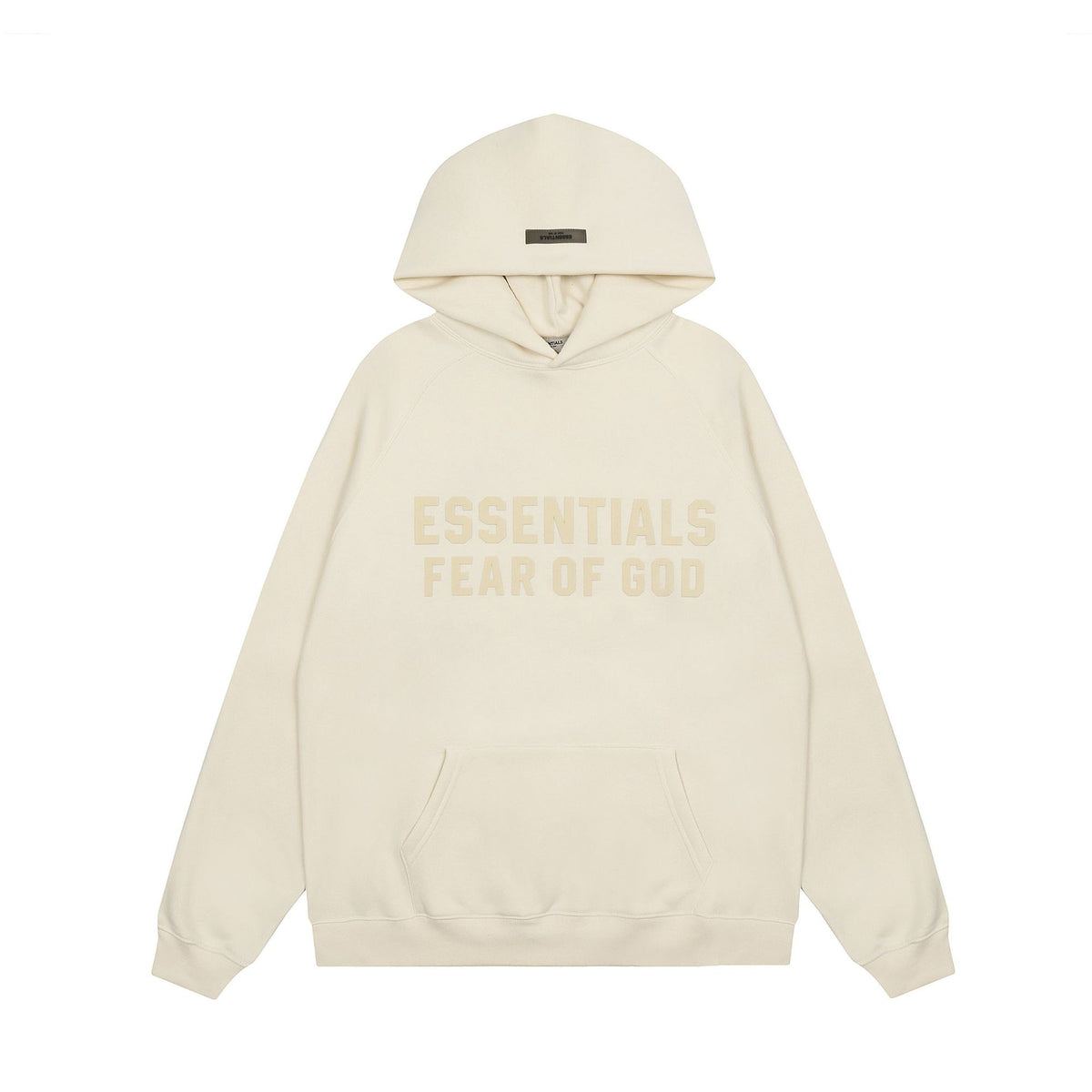 Fear of God ESSENTIALS Flocked Letter Print Oversized Hoodie