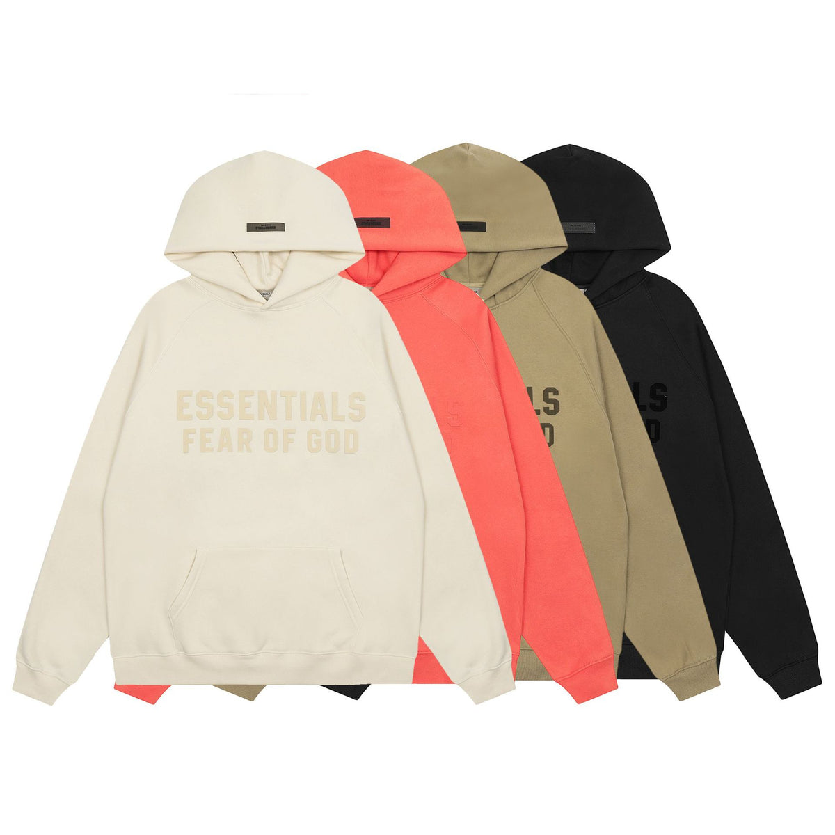 Fear of God ESSENTIALS Flocked Letter Print Oversized Hoodie