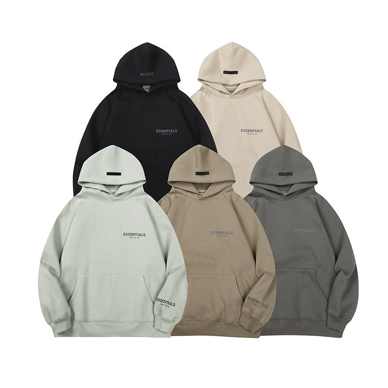 Fear of God ESSENTIALS Small Logo Hoodie, Chest & Sleeve Print