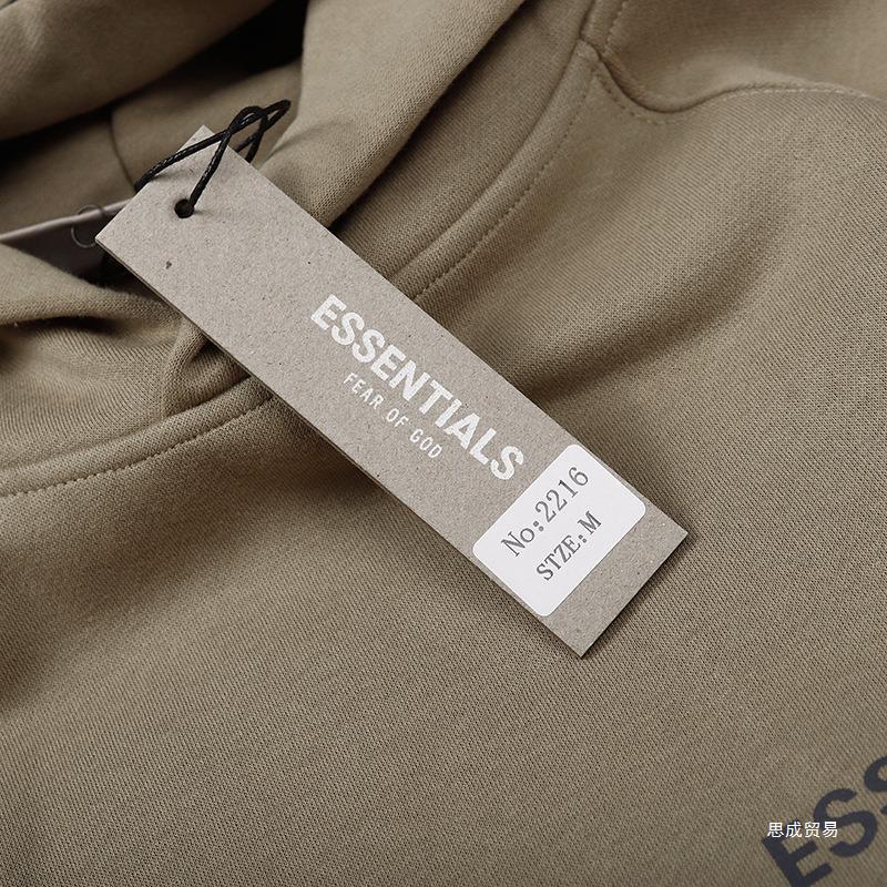 Fear of God ESSENTIALS Small Logo Hoodie, Chest & Sleeve Print