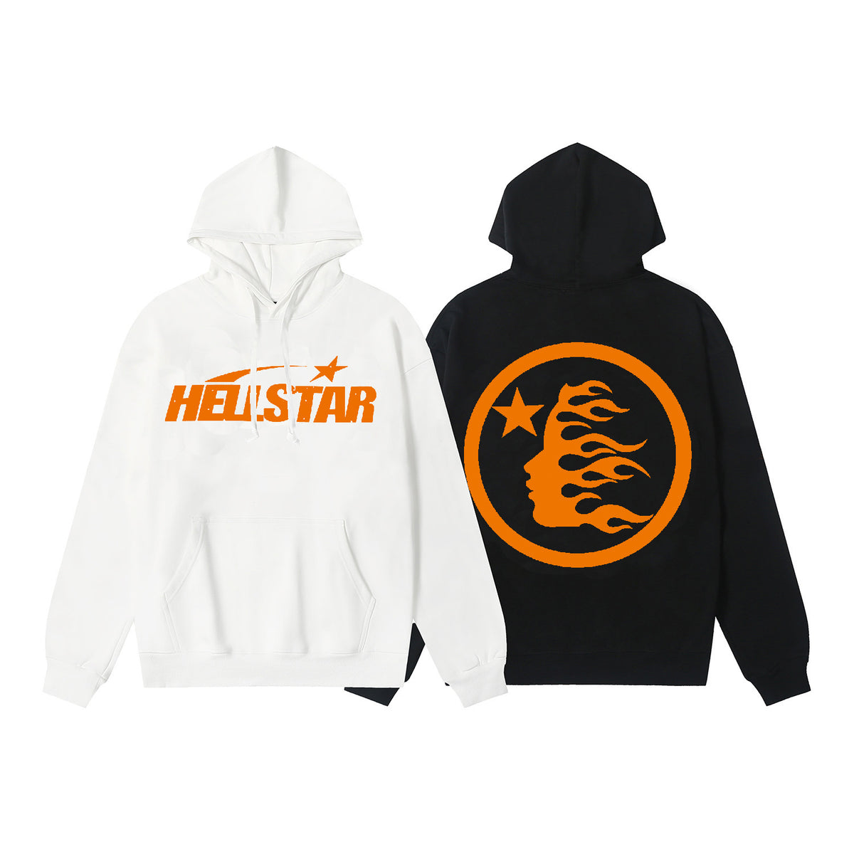 HELLSTAR Hoodie Front Logo Back Circle Graphic Street Pullover