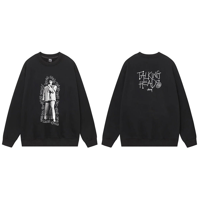 Stussy Graphic Crewneck Sweatshirt 8 Ball Dice Street Casual Pullover