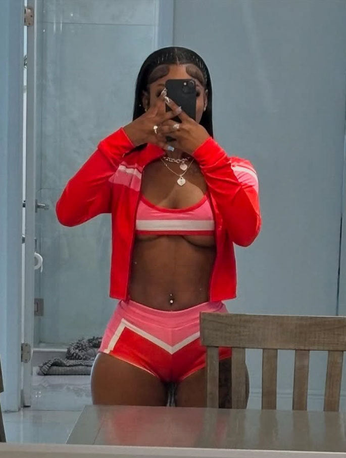 Y2K Color Block Zip Crop Jacket Bikini Short 3 Piece Set
