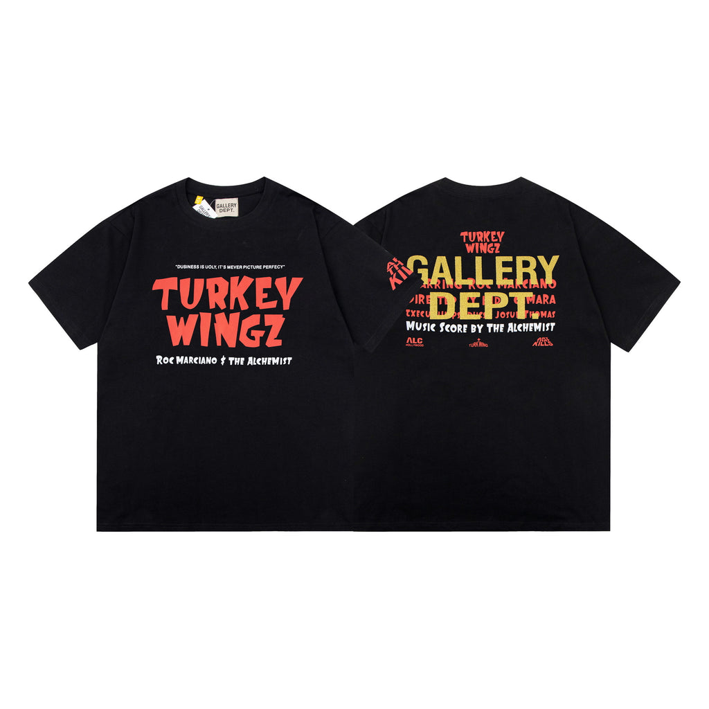 Gallery Dept Vintage Washed Graphic Short Sleeve Tee Streetwear Unisex