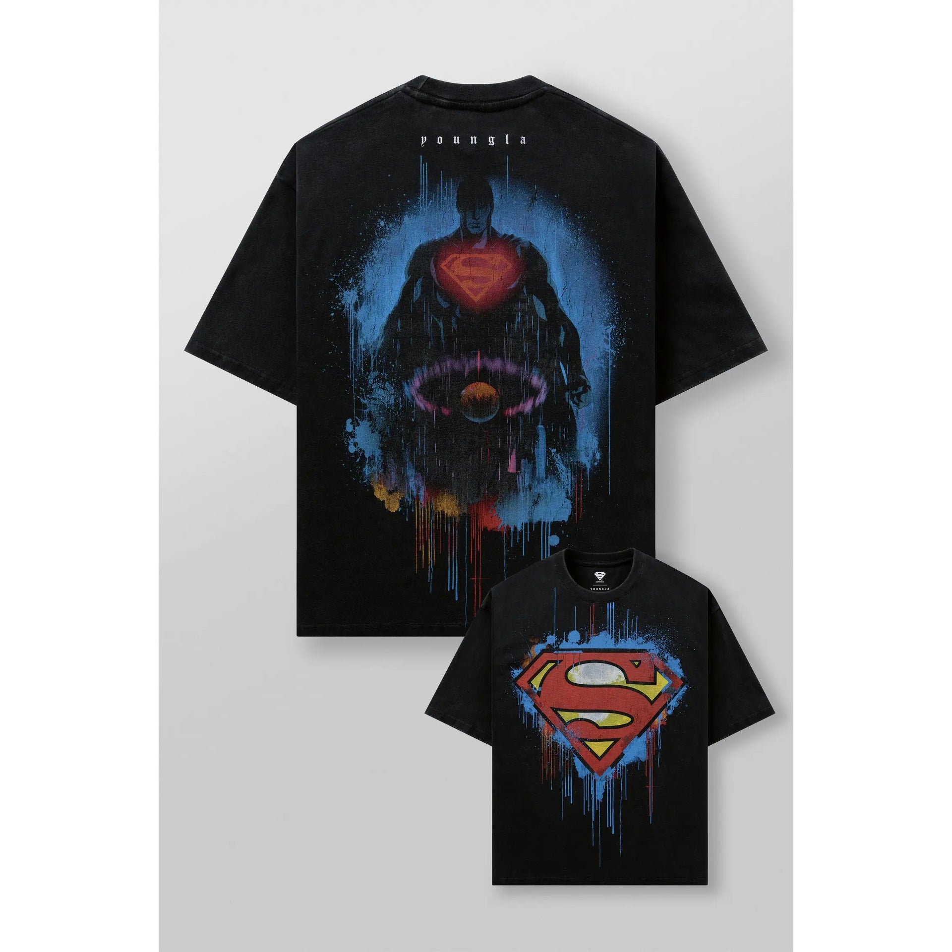YOUNGLA 4044 Superman Graphic Tees