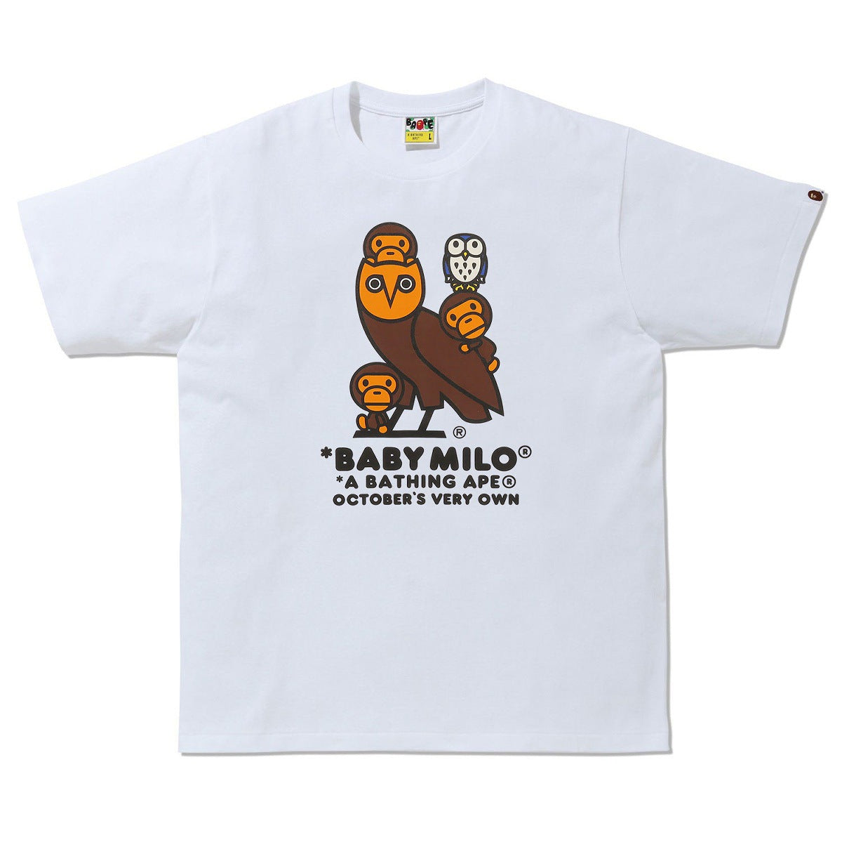 Bape Baby Milo Multi‑Print Graphic Oversized Tee Streetwear Unisex