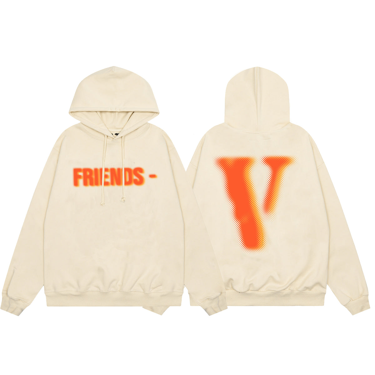 Vlone Friends Big V Logo American Style Unisex Hoodie