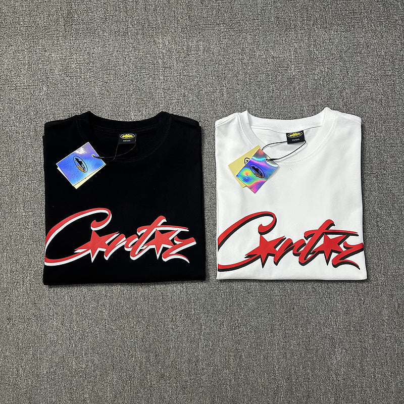 Corteiz Logo Letter Print Crew Neck Short Sleeve T‑Shirt Unisex