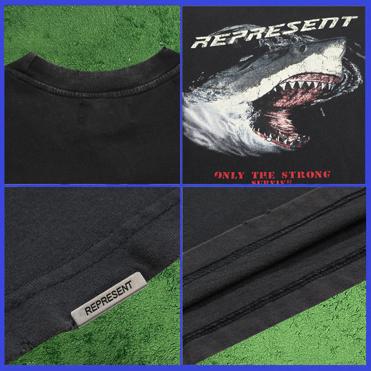 Represent Vintage Washed Graphic Short Sleeve Tee Streetwear Unisex