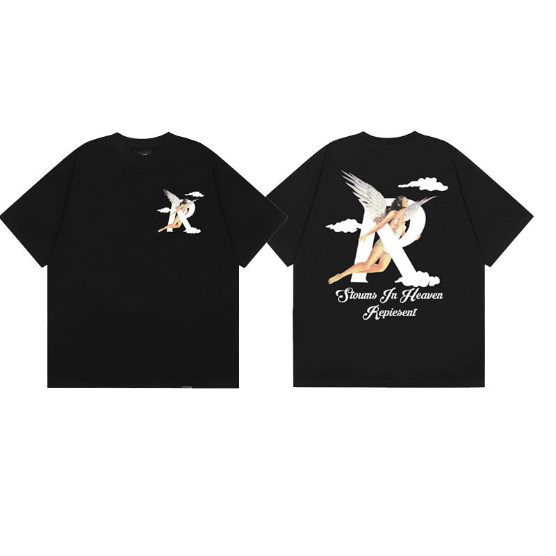 Represent Shark Washed Graphic Oversized Tee Streetwear Unisex