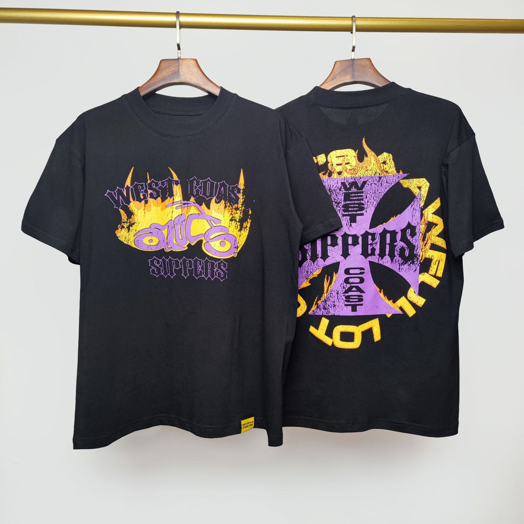 ALOCS Cough Syrup Letter Graphic Short Sleeve Tee Streetwear Unisex