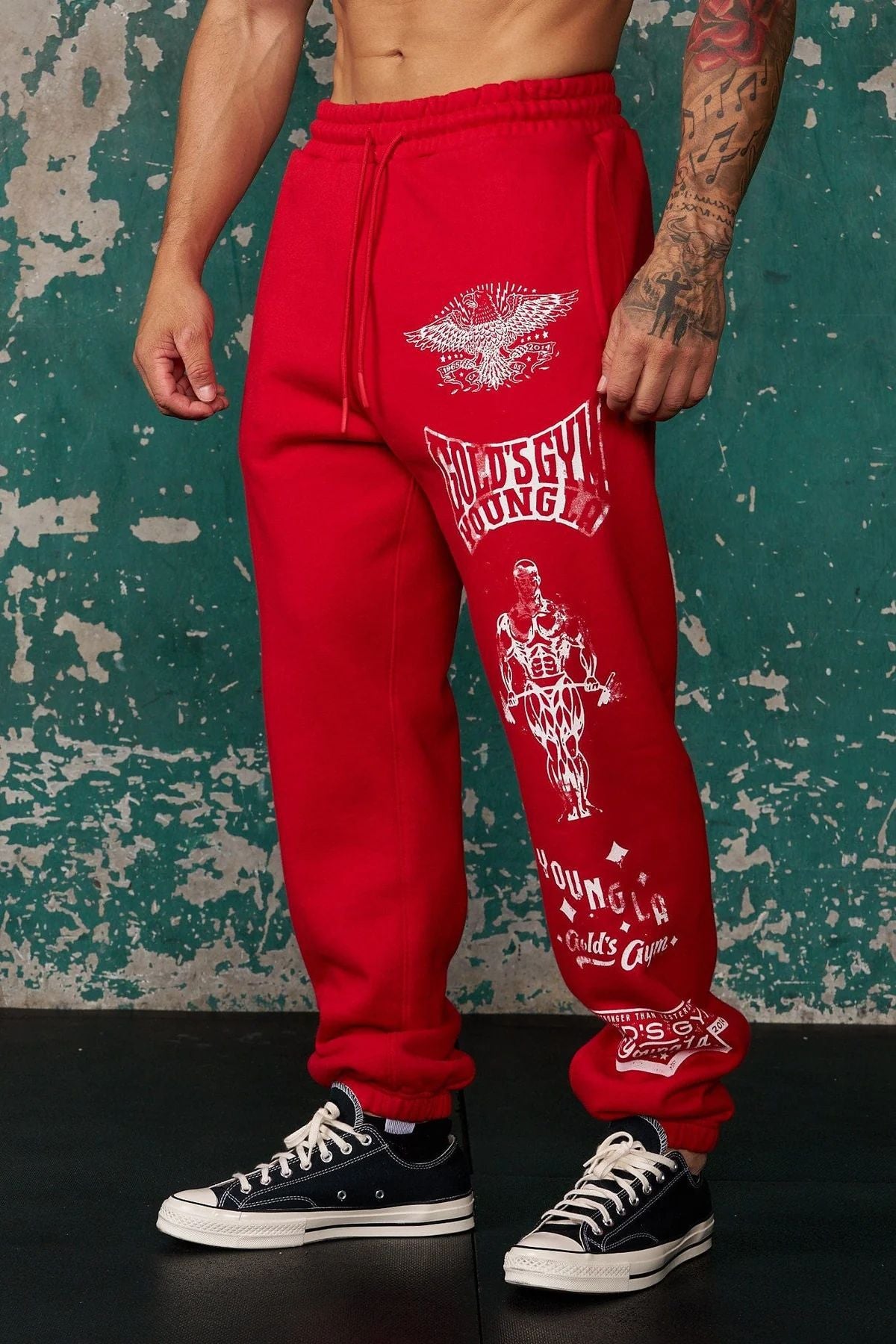 YOUNGLA 2143 Golds Gym Immortal Joggers