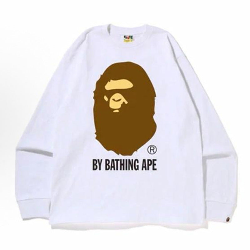Bape Baby Milo Camo Ape Head Graphic Oversized Long Sleeve Tee Street