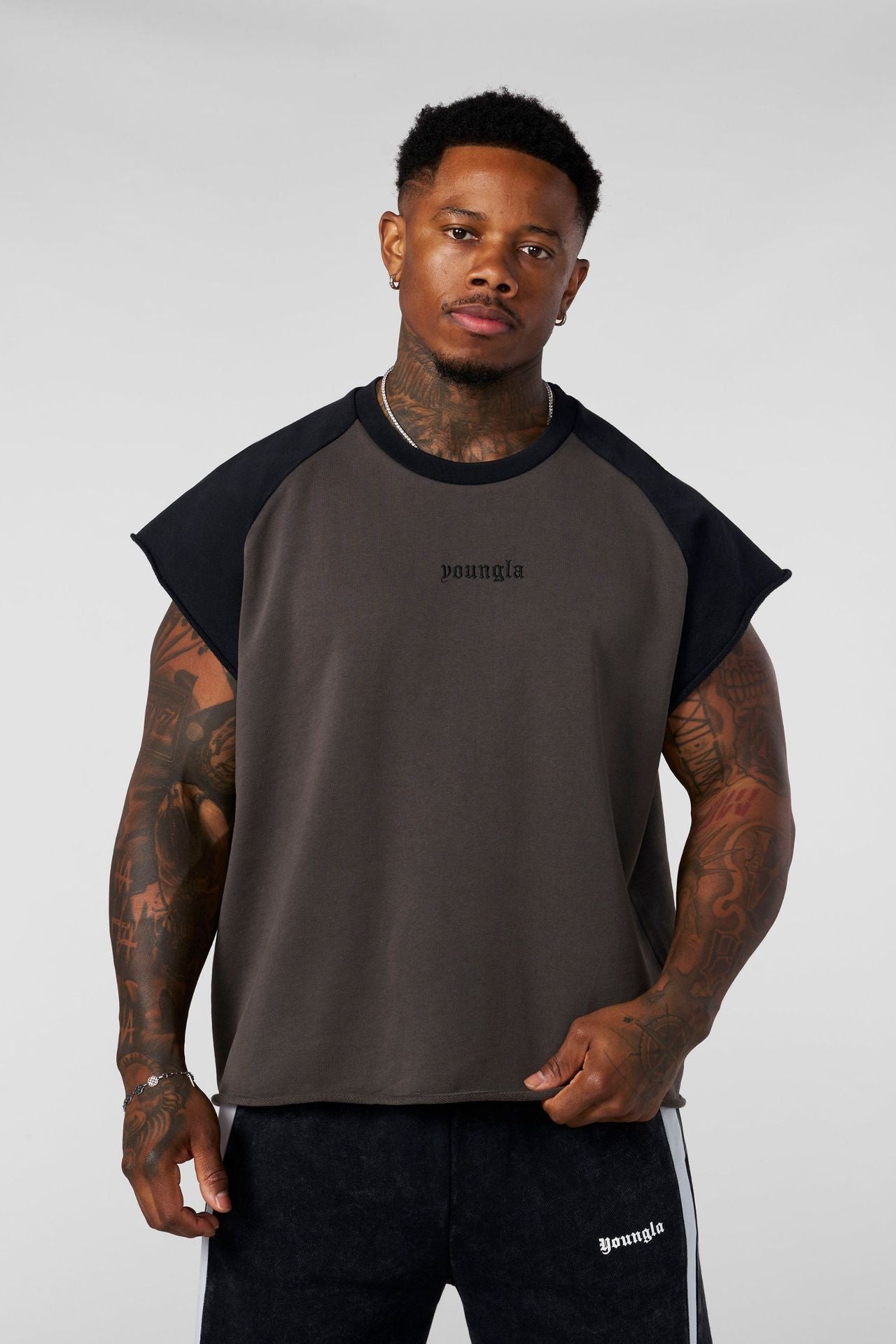 YOUNGLA 4243 Raw Raglan Tanks