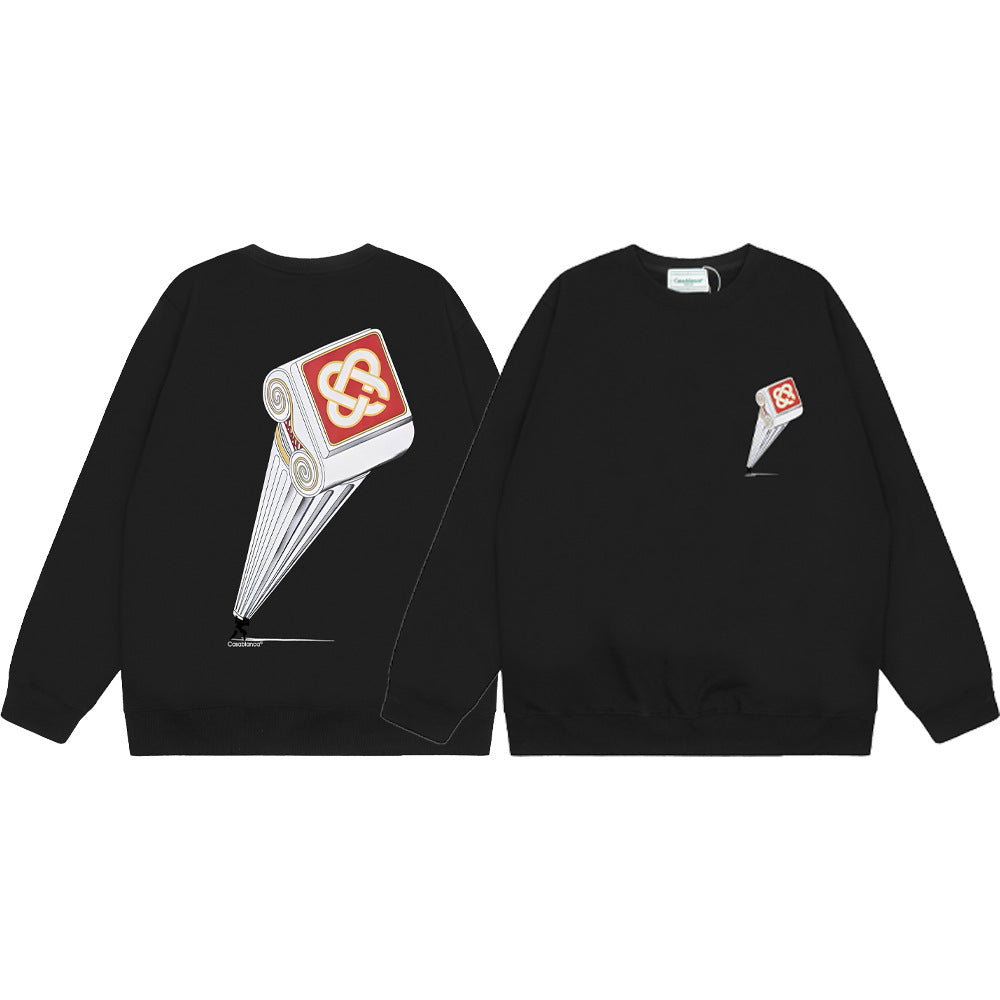 Casablanca Graphic Print Crew Neck French Terry Sweatshirt Unisex
