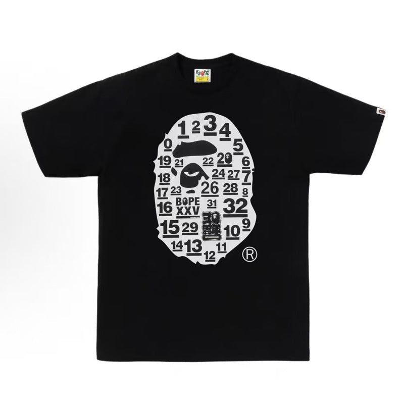 BAPE Ape Head Shark Print Loose Casual Unisex Short Sleeve T-Shirt