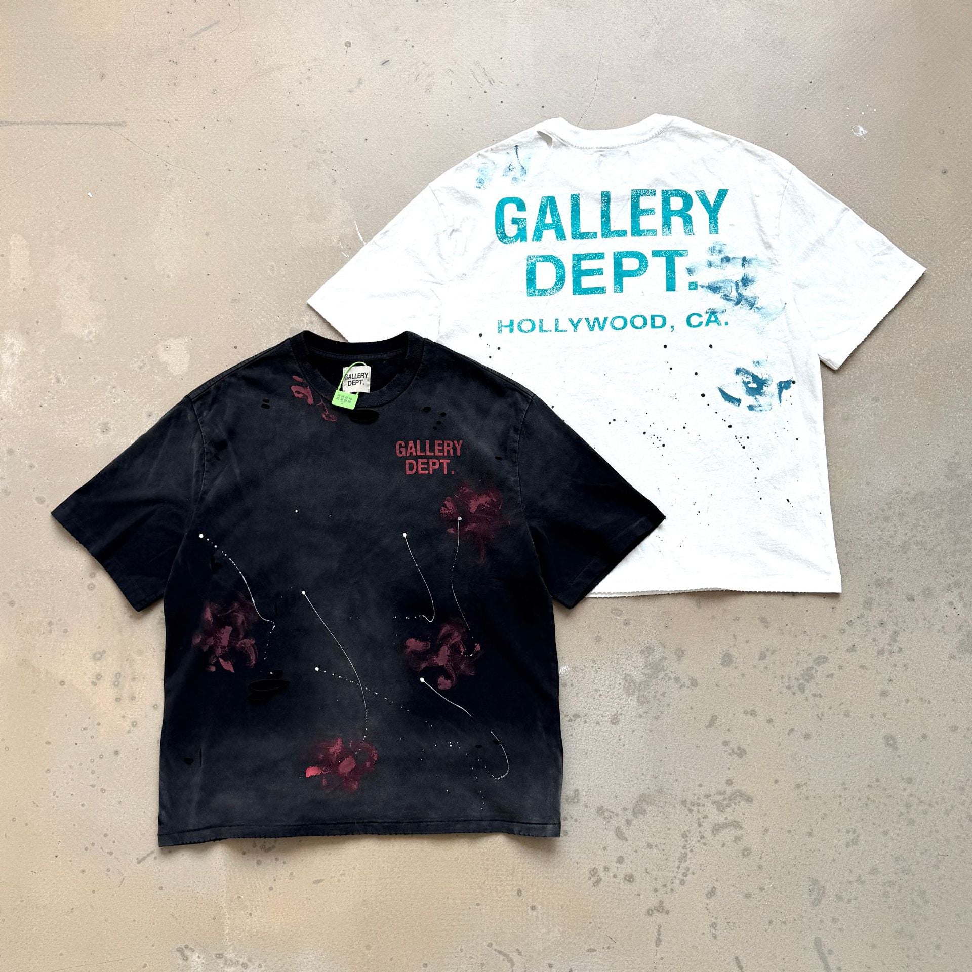 Gallery Dept California Limited Floral Distressed Crew Neck T Shirt