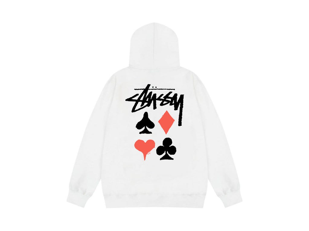 Stussy Zip Up Hoodie Multi Graphic Letter Print Streetwear Jacket