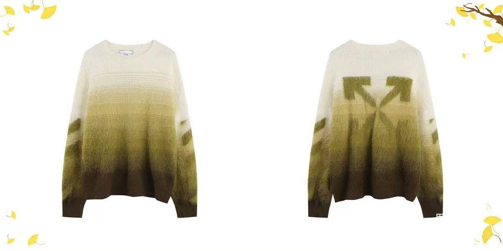 Off-White Diag Ombre Brushed Knit Crewneck Arrows Jumper