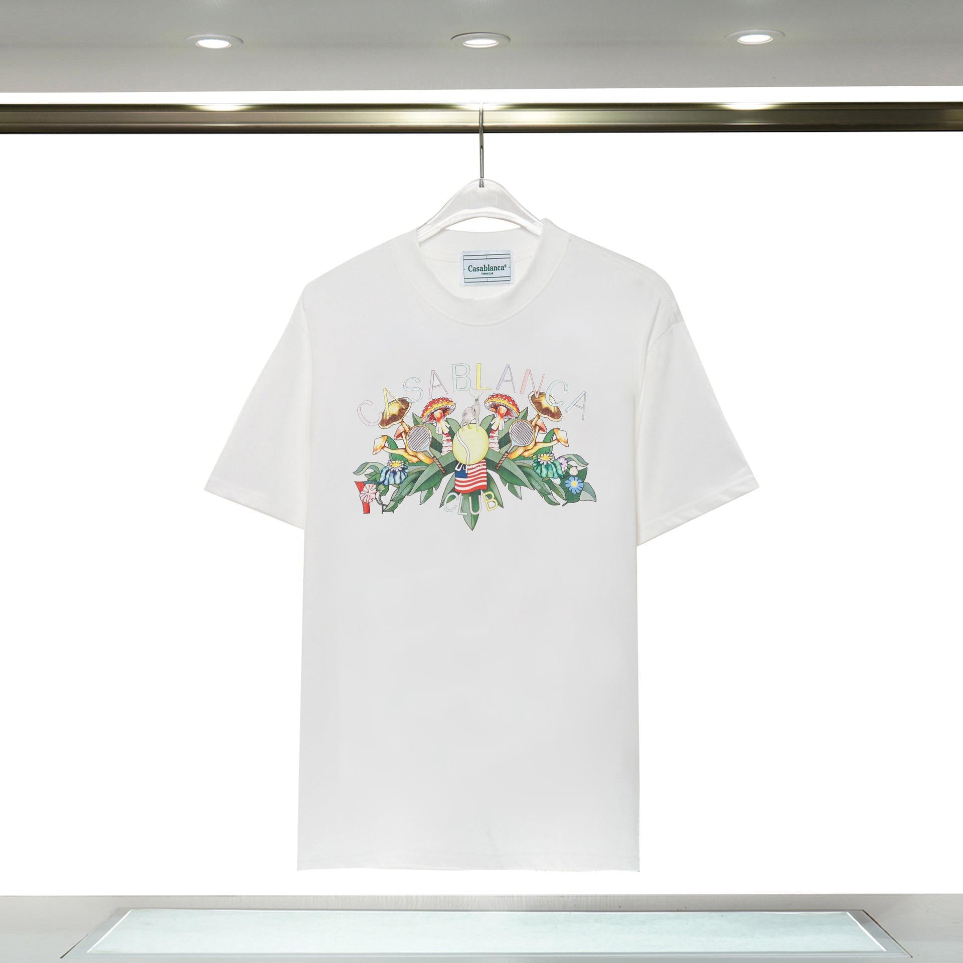 Casablanca Arch Graphic Logo Print Short Sleeve Tee Streetwear Unisex
