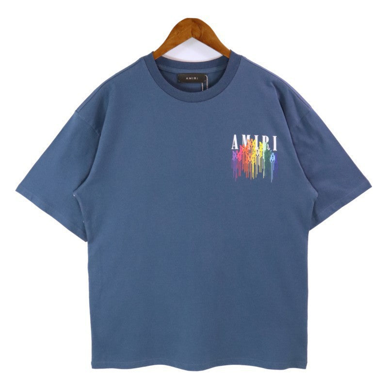 Amiri Multi‑Pattern Letter Graphic Oversized Tee Streetwear Unisex