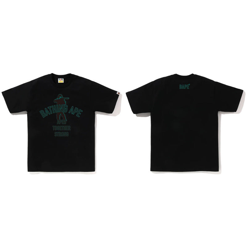 BAPE Ape Head & Shark Graphic Tee Loose Unisex Streetwear T-Shirt