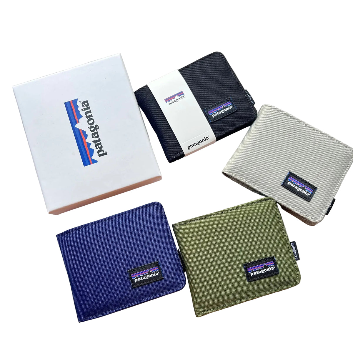 Patagonia Patch Logo Bifold Wallet Multi Oxford Canvas Card Holder
