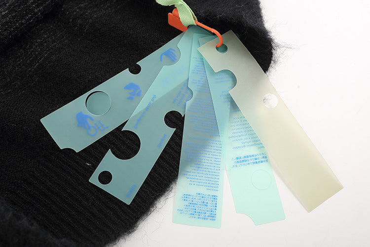 Gradient Dye Arrow Graphic Crew Neck Knit Sweater