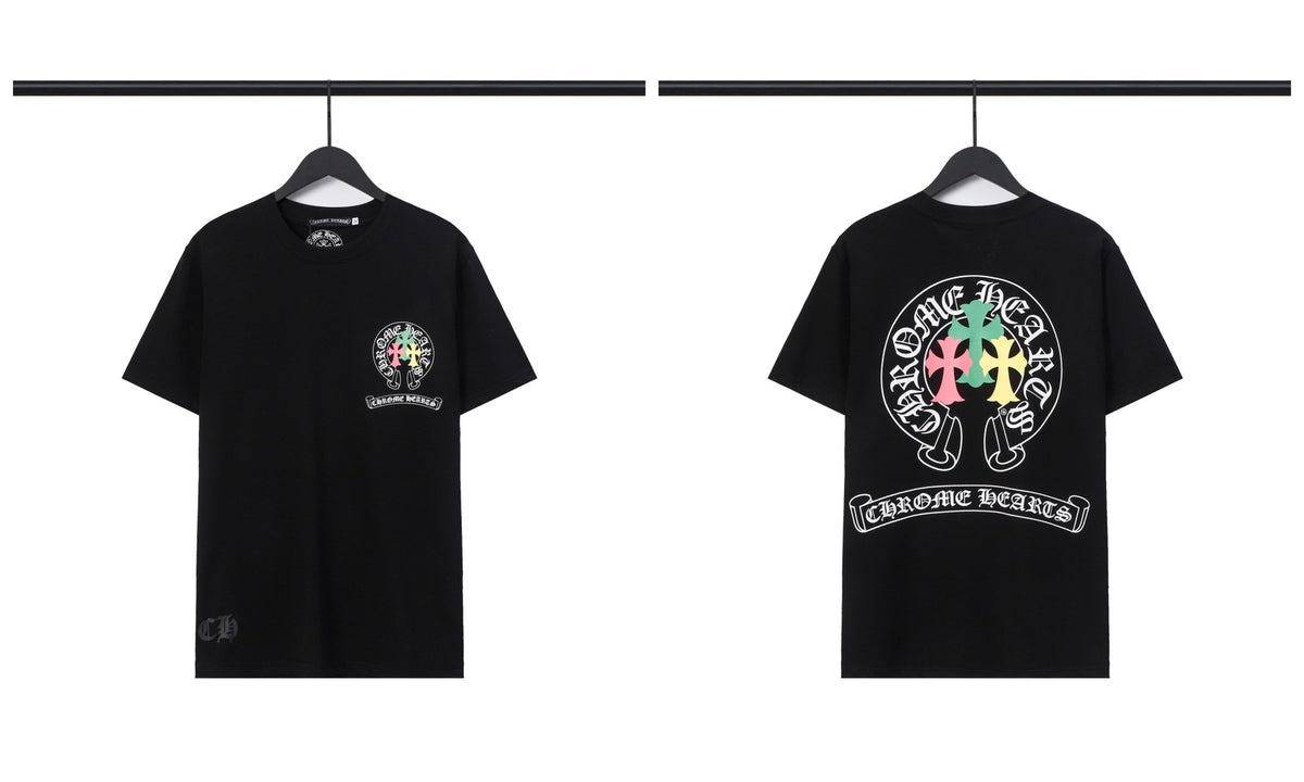 Chrome Hearts Cross Letter Graphic Short Sleeve Tee Streetwear Unisex