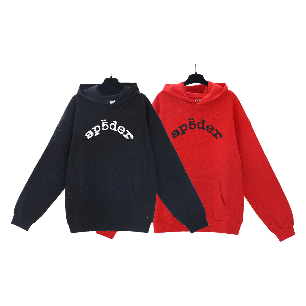 Sp5der Foam Print Spider Web Hoodie Sweatshirt Jogger Pants Set