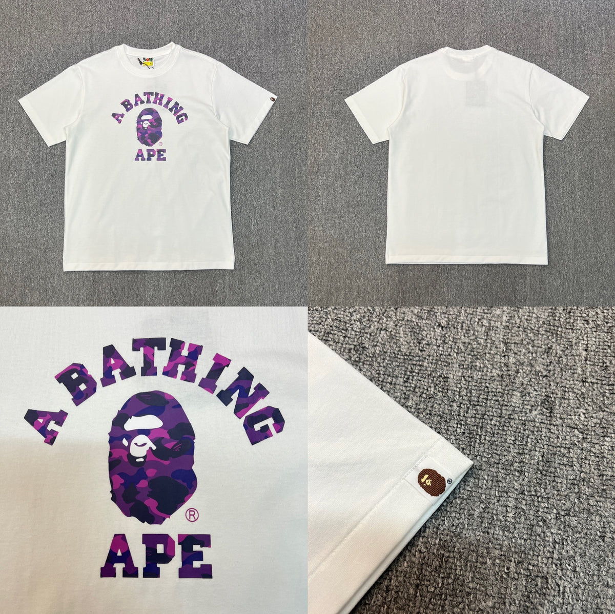 Bape Ape Head Camo Graphic Oversized Short Sleeve Tee Multi‑Style