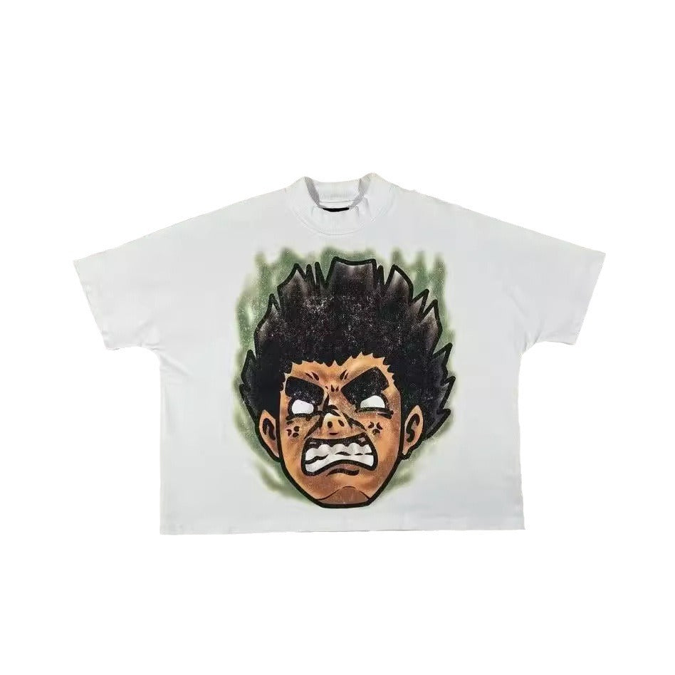 Y2K Anime Cartoon Graphic Unisex Oversized Streetwear Cotton Tee