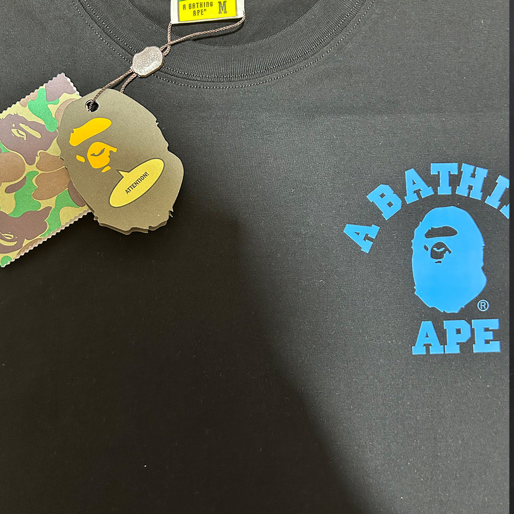 BAPE Shark Ape Head Camo Print Crew Neck Short Sleeve T‑Shirt Unisex