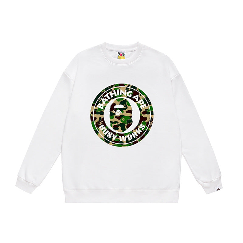 BAPE Ape Head Crewneck Sweatshirt Multi Print Streetwear Pullover
