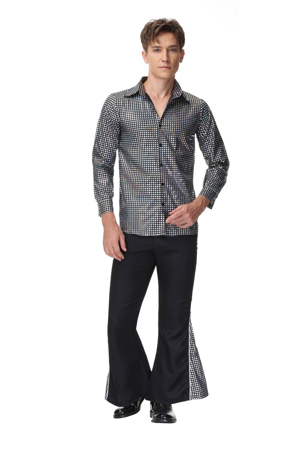 Halloween Men & Women 70s Disco Hippie Cosplay Couple Party Sets