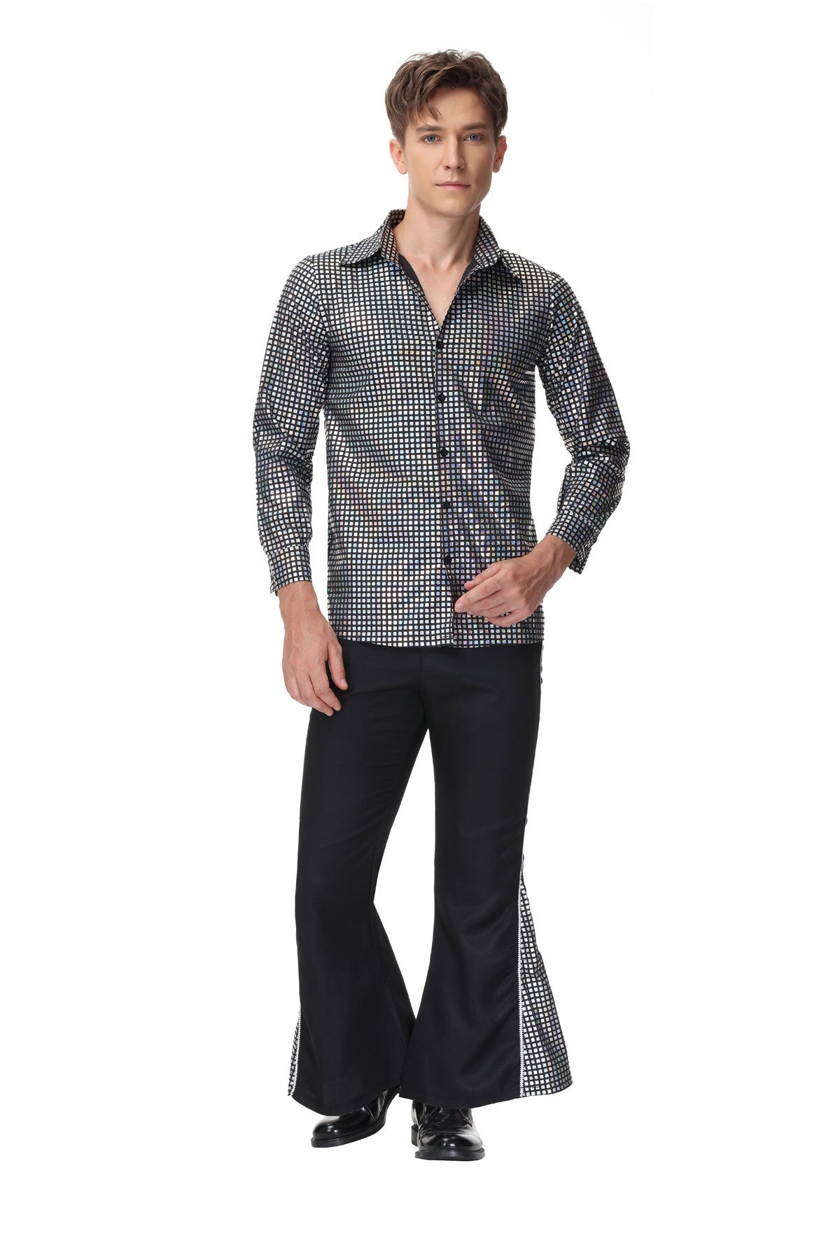 Halloween Men & Women 70s Disco Hippie Cosplay Couple Party Sets