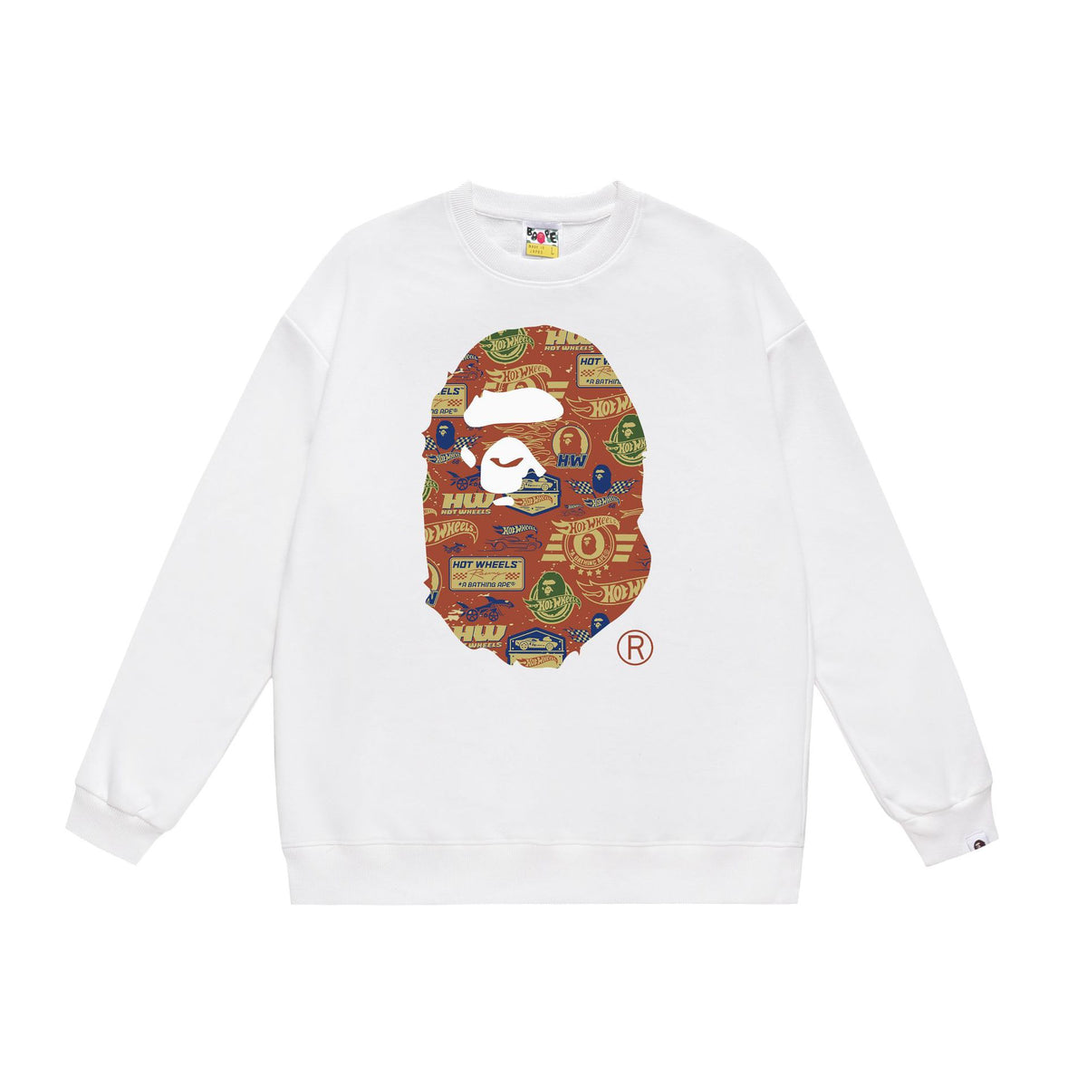 BAPE Crewneck Sweatshirt Ape Head Multi Graphic Street Pullover