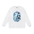 BAPE Crewneck Sweatshirt Ape Head Multi Graphic Street Pullover