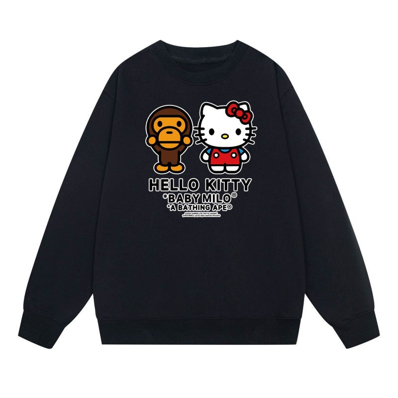Bape Camo Ape Head Graphic Washed Oversized Crewneck Streetwear