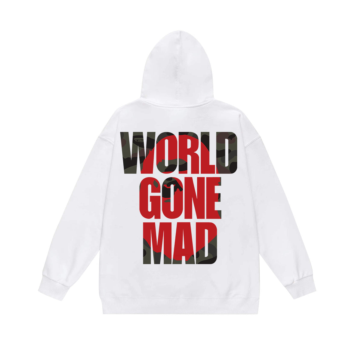 Bape Camo Ape Head Graphic Vintage Washed Oversized Hoodie Streetwear