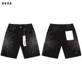 Purple Brand Rhinestone Loose Casual Denim Shorts