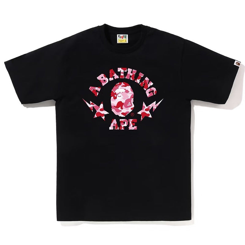 Bape Multi‑Graphic Ape Head Oversized Tee Streetwear Unisex