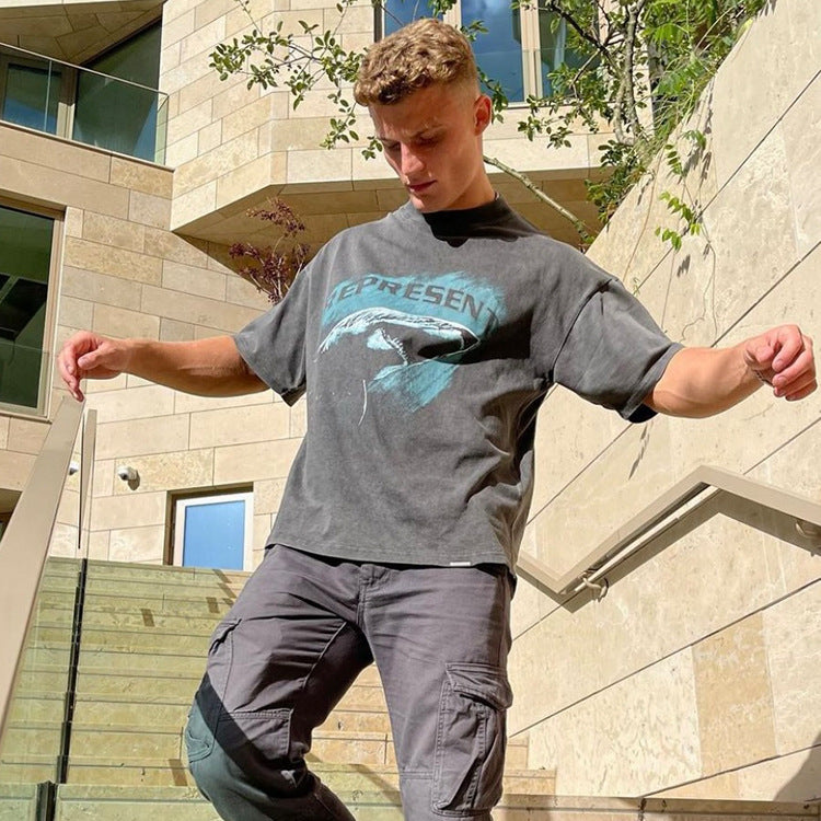 Represent Vintage Washed Graphic Short Sleeve Tee Streetwear Unisex