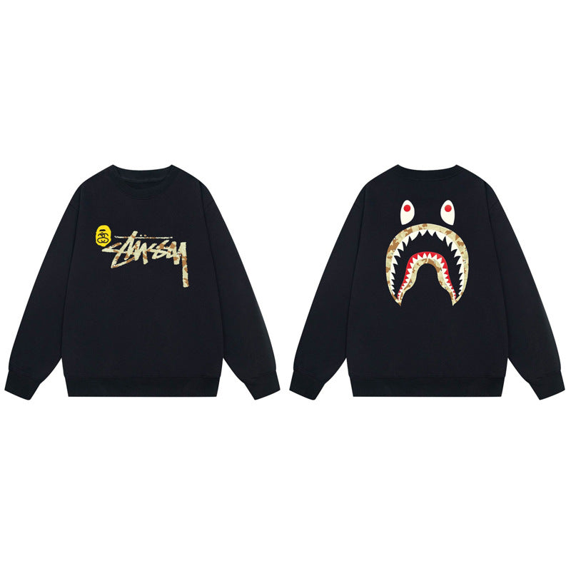 Bape Camo Ape Head Graphic Washed Oversized Crewneck Streetwear