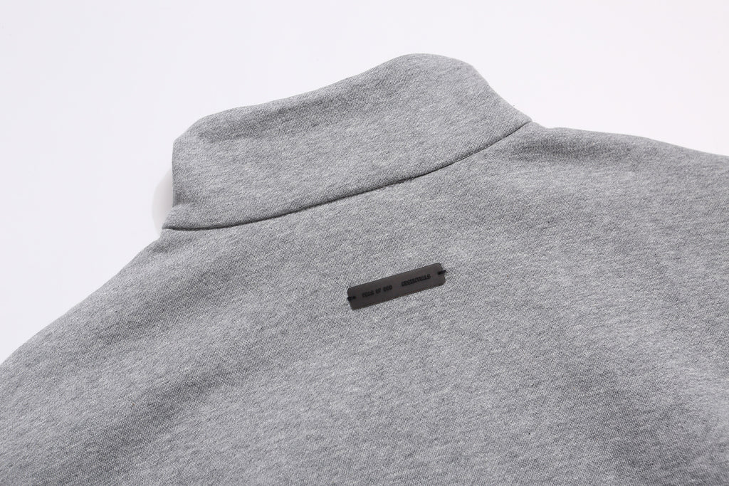 Fear Of God Stripe Small Letter Embroidery Fleece Zip Up Jacket Unisex