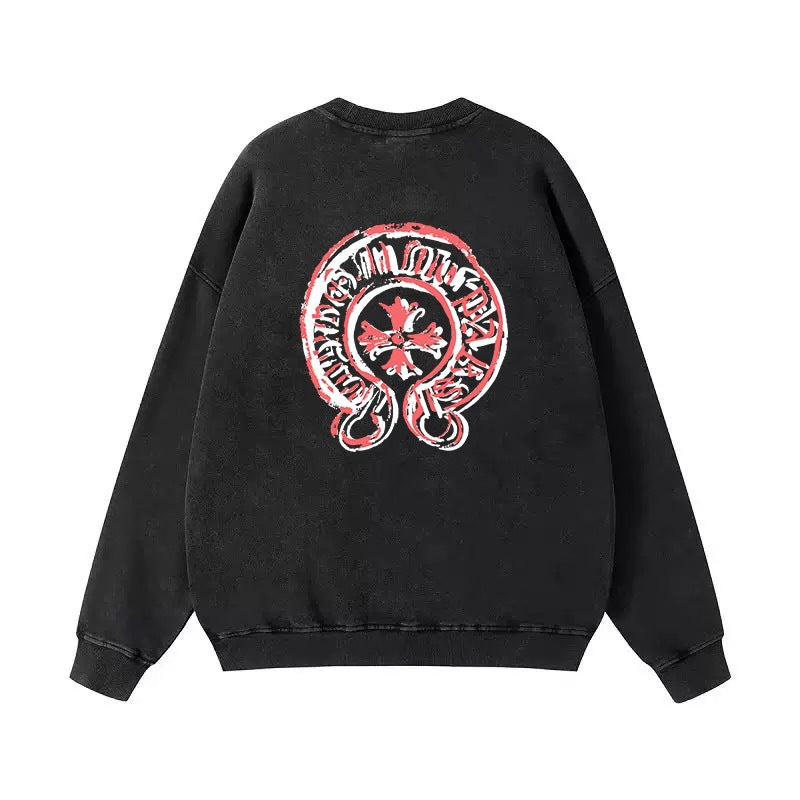 Chrome Hearts Cross Horseshoe Crewneck Sweatshirt Vintage Street Top
