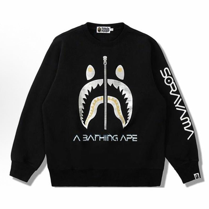 Bape Camo Ape Head Graphic Washed Oversized Crewneck Streetwear