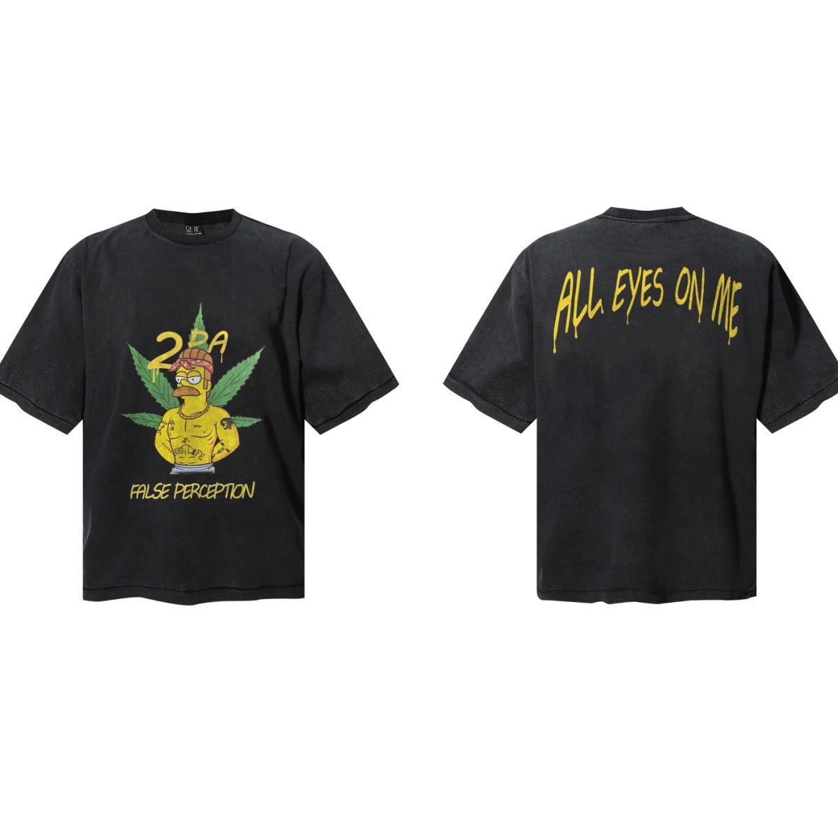Saint Michael Vintage Washed Graphic Print Loose Streetwear T-Shirt